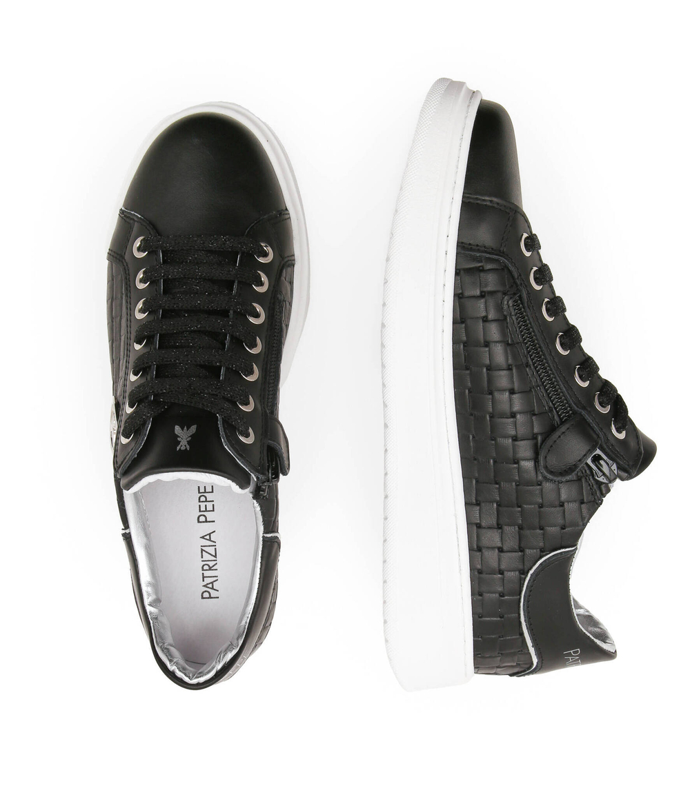 Кожаные кроссовки Patrizia Pepe - черный(PPJ103)