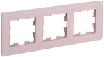 BRITE Рамка 3-местная РУ-3-2-Бр стекло розовый матовый IEK