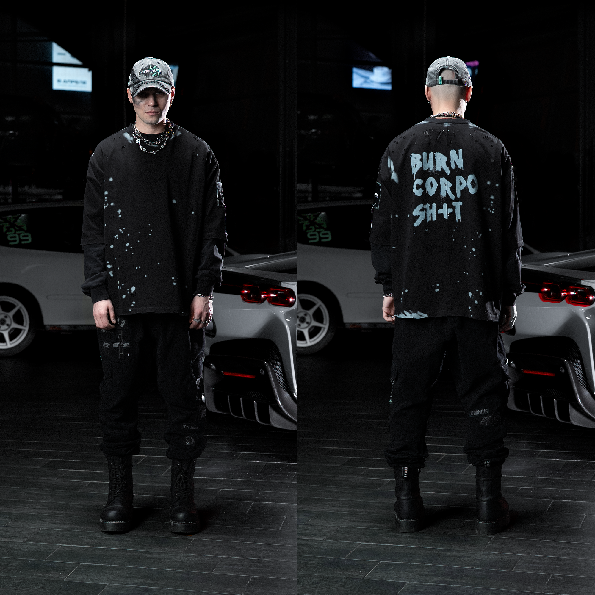 «Junkie» Black 3/4 T-Shirt