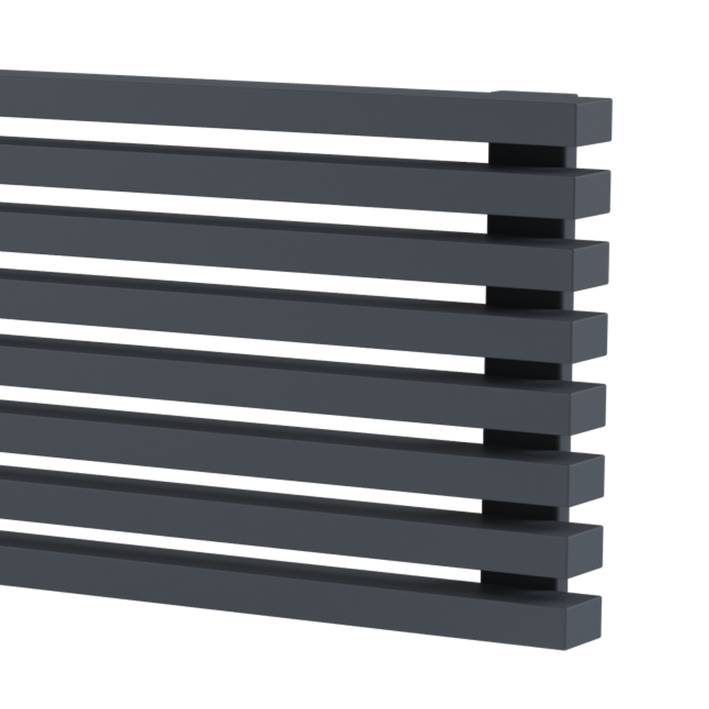 Радиатор WARMMET водяной настенный горизонтальный Luxe 60H (W) ГРАФИТ RAL7024
