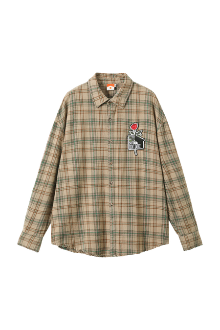Рубашка DONSMOKE Washed Effect Plaid Shirt