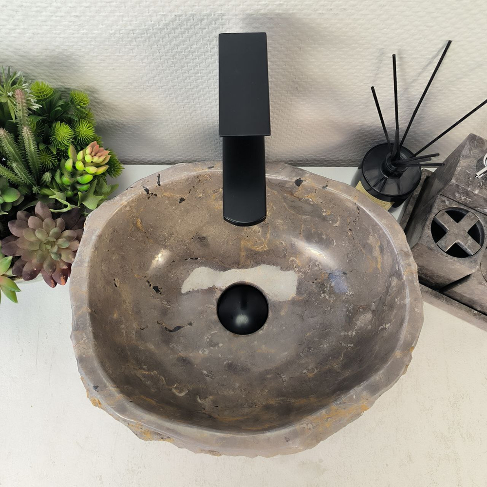 Раковина из мрамора Erozy Grey EM-65319 37*32*15 0882