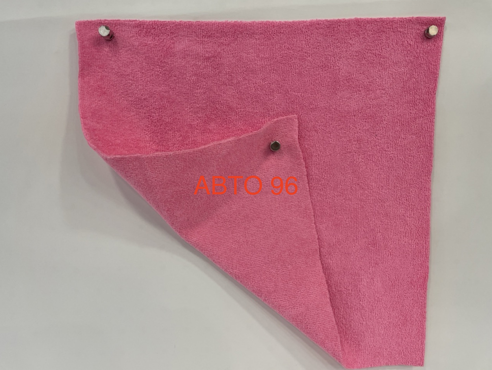 П-01RA / Полотенце из микрофибры для чистки автомобиля, ЭКО (розовый) 40x40 см (1 шт.) Оптом