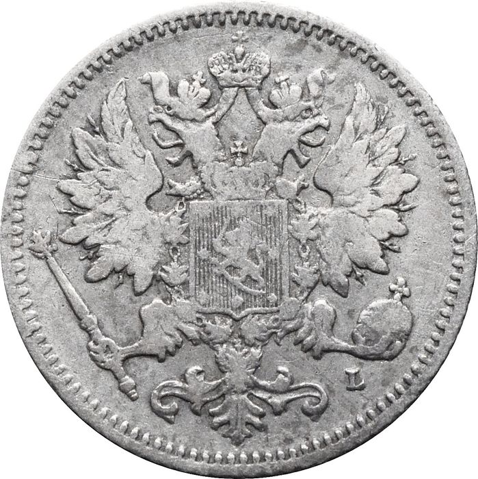 25 пенни (pennia) 1894 L (монета для Финляндии) VF