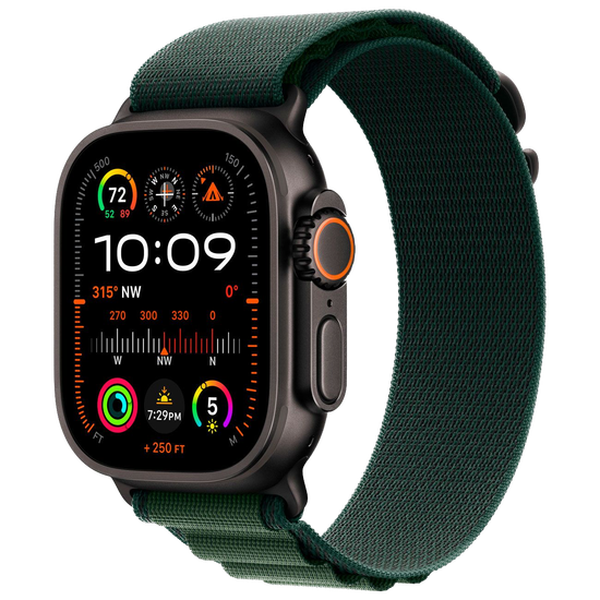 Умные часы Apple Watch Ultra 2 49 мм Black Titanium Alpine Loop Dark green