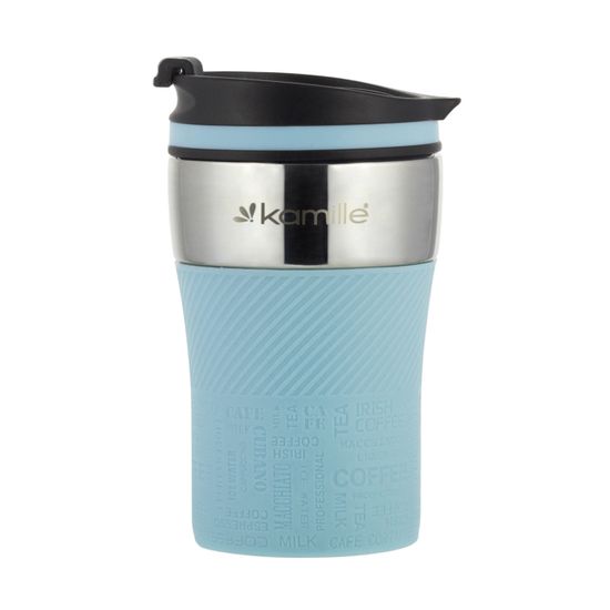 Термокружка 260 мл. из нержавеющей стали Kamille KM 2154 с TPR накладкой