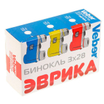 Бинокль детский Veber «Эврика» 3х28, красный