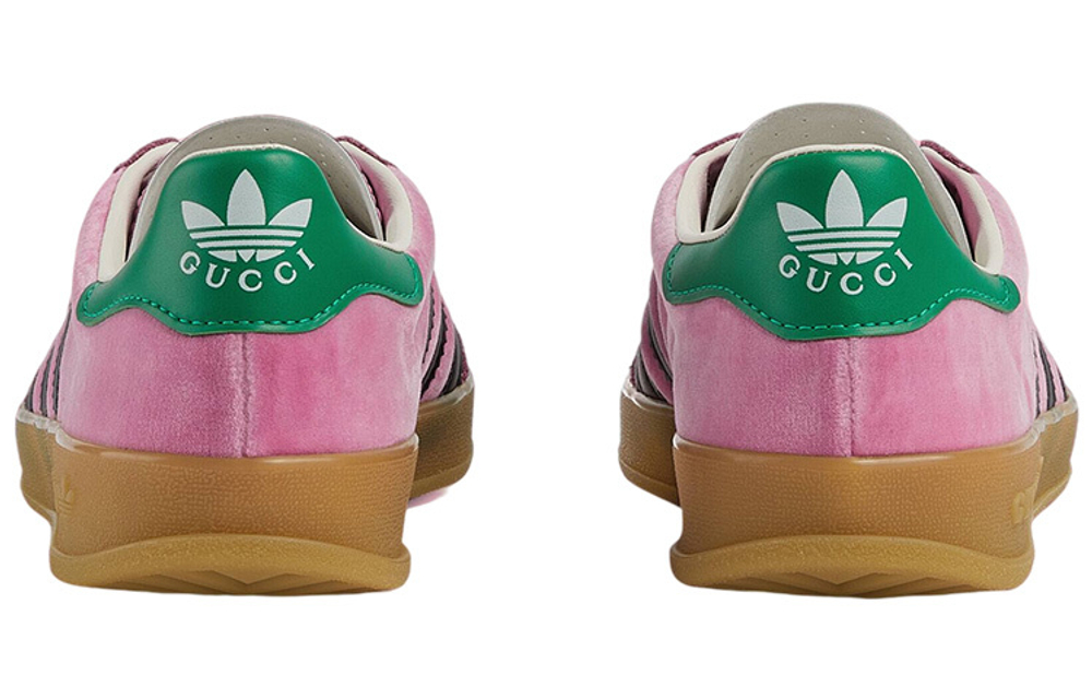 Adidas originals x GUCCI Gucci Gazelle Suede leather logo printed sneakers women's Pink