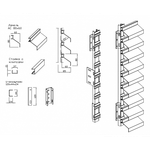 Решетка вентиляционная разборная с съемными жалюзи 80-60