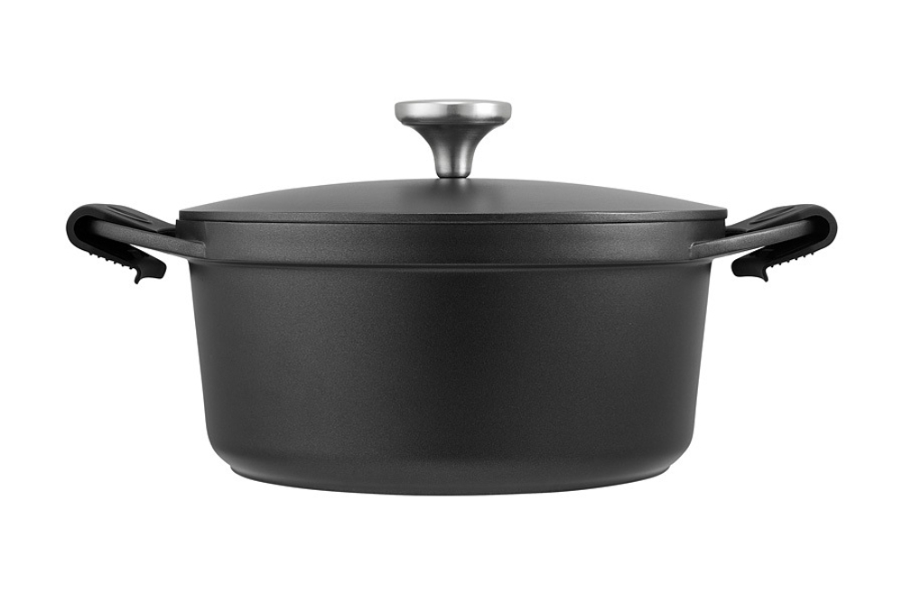 Кастрюля Agile, чёрная, 24 см, 4,2 л