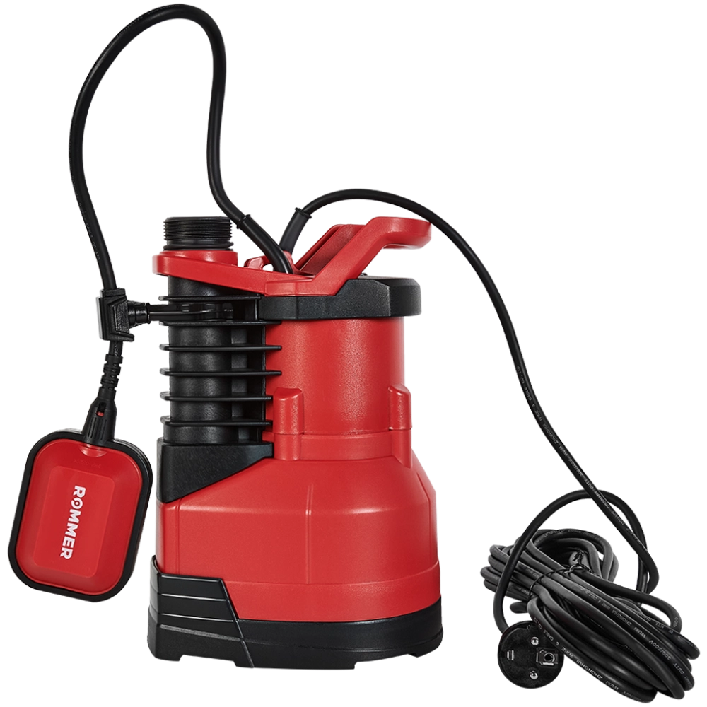 Насос дренажный для чистой воды ROMMER PROFI 750 (0,75 кВт, Qmax 13 м³/ч, Hmax 8.5 м, 1x230В)