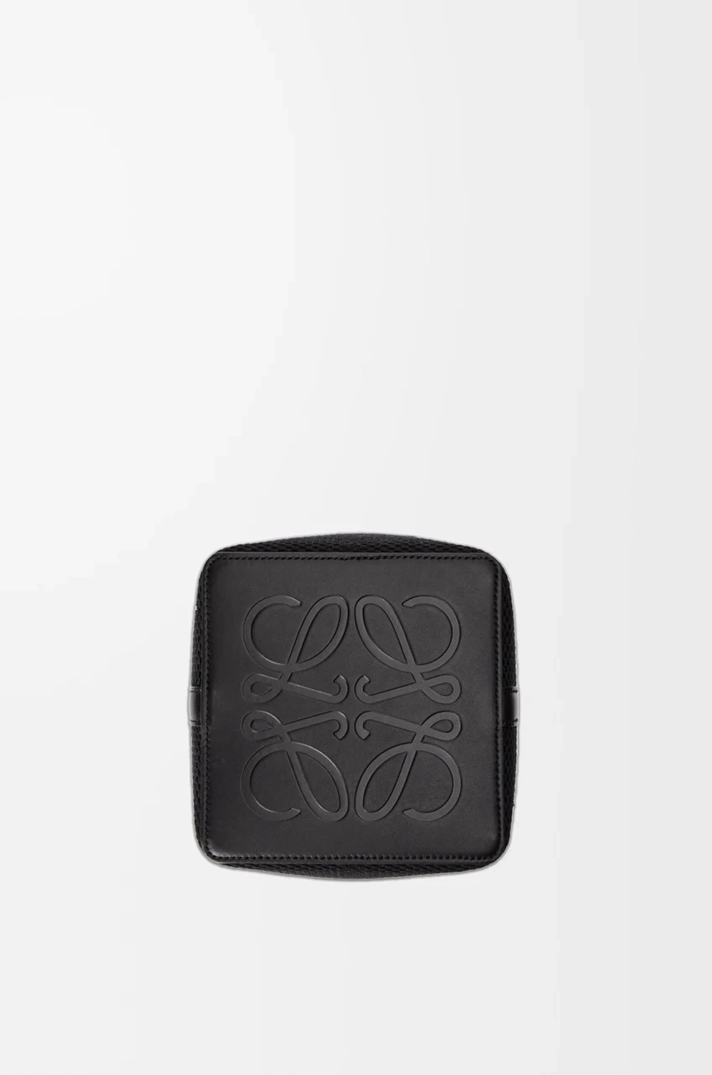 Loewe Сумка-ведро Treasure Bako из жаккардовой парусины и телячьей кожи, натуральный/черный
