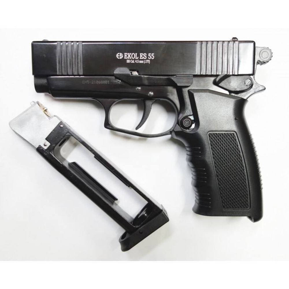 Пистолет пневматический EKOL ES 55 Black, (металл) кал. 4,5 мм