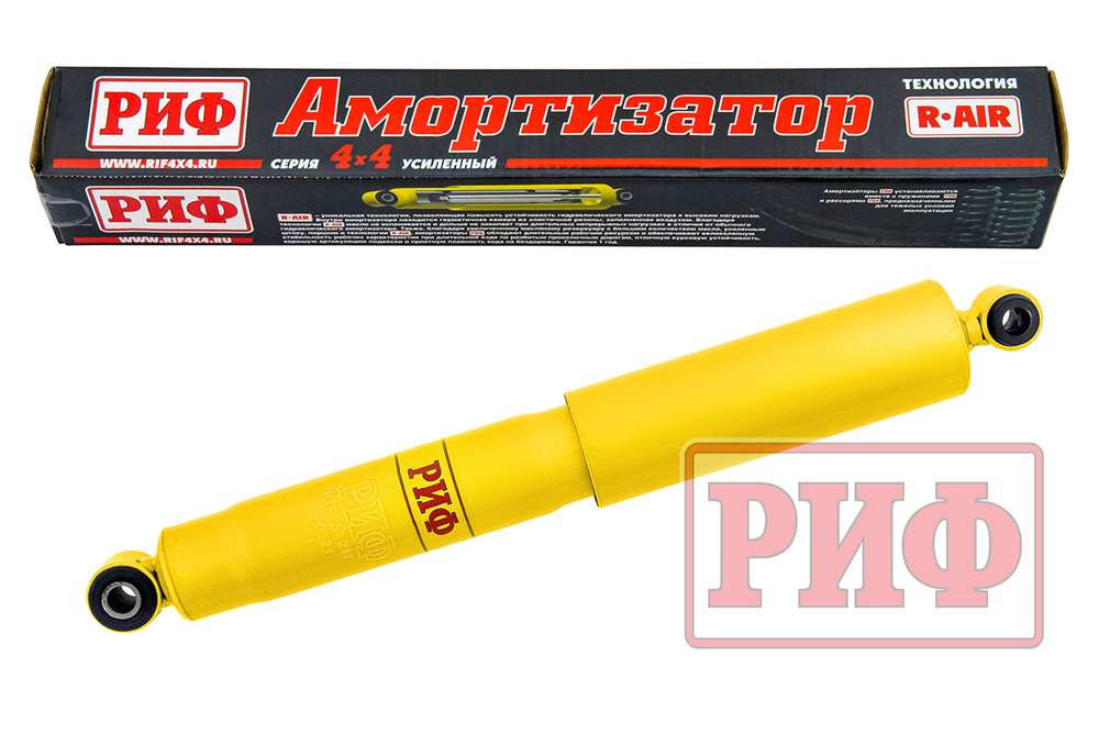 Амортизатор усиленный задний масляный Mitsubishi Pajero Sport 1 (1998-2008), 2 (2009-2015), 3 (2015+) и Pajero 1 (1983-1991) лифт 40 мм РИФ