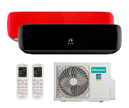 Мульти сплит-система Hisense на 2 комнаты (25+25 кв.м.) Black + Red