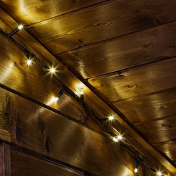 ULD-F90PRO S10M-100-TBK WW Гирлянда светодиодная. 10м. без вилки. С эффектом мерцания. Соединяемая. 100 светодиодов. Теплый белый свет 2700K. IP67. Провод черный. ТМ Uniel