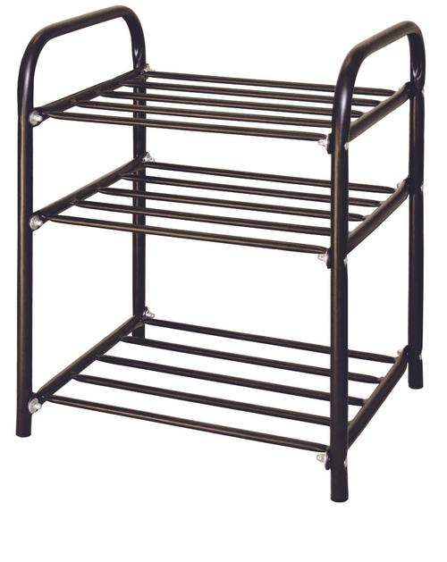 Этажерка  д/обуви 3  полки 50*33*45 см черная