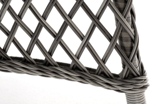 "Эспрессо" плетеный круглый стол, диаметр 150 см, цвет графит