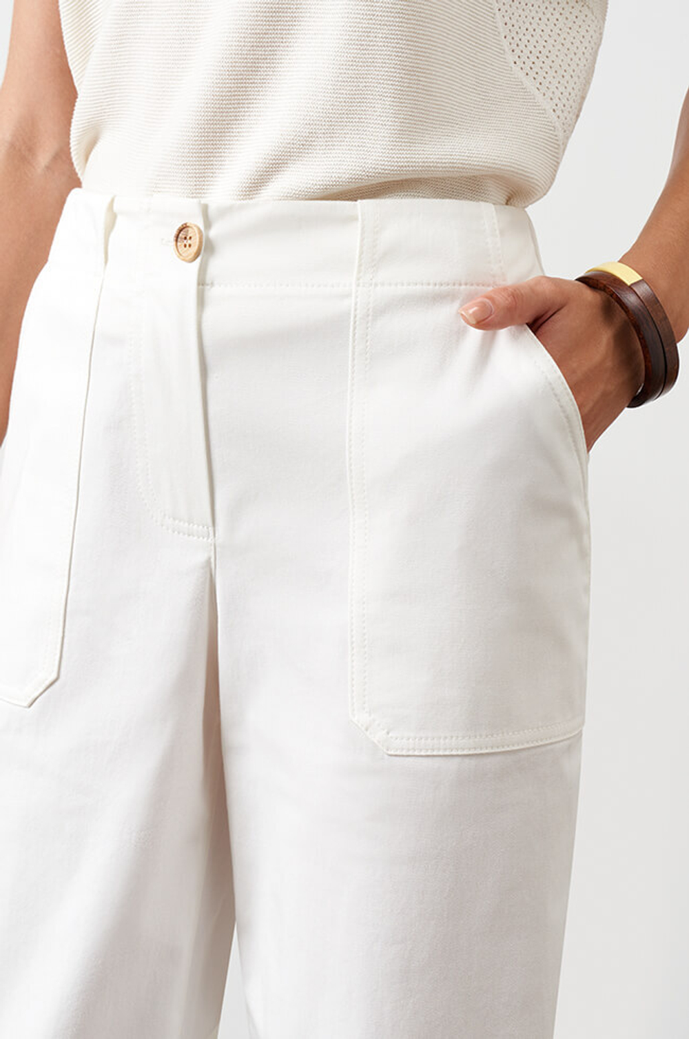 31052 Брюки женские (молочный)