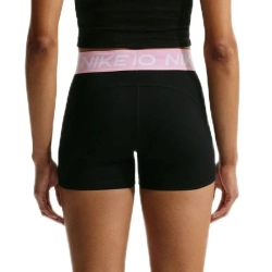 Женские теннисные шорты Nike Pro Dri-Fit 365 Mid-Rise 3in - black/pink rise/white