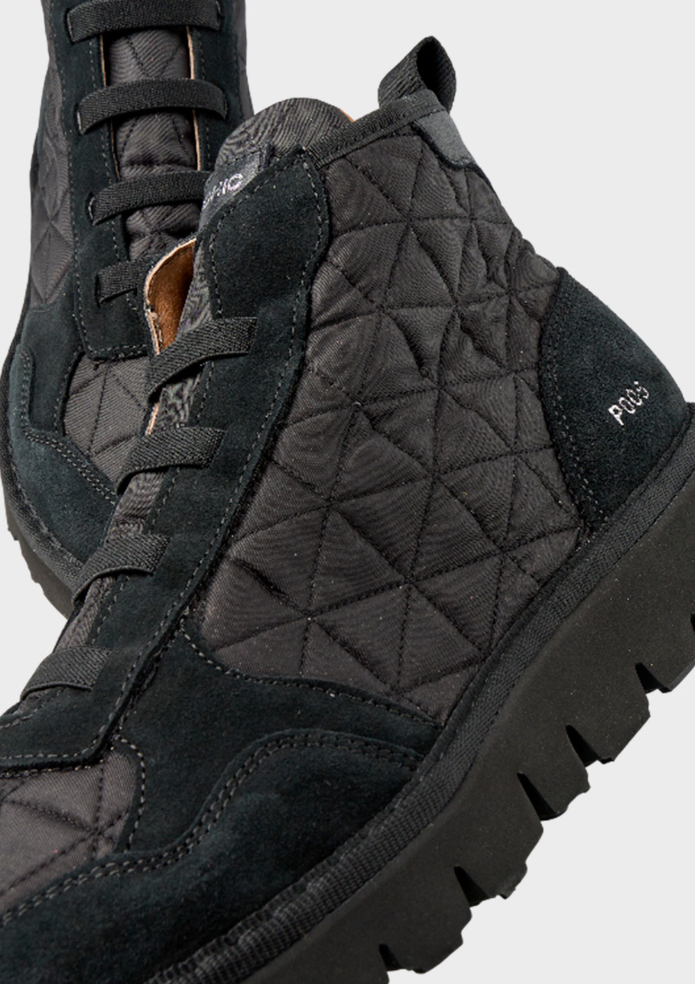 Ботинки PANCHIC Ankle Boot Quilted Nylon Suede Faux Fur