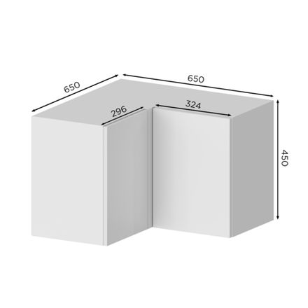 Кухня Модуль ГВУ 650/2 горизонтальный высокий угловой с нависанием Тауп / Кашемир