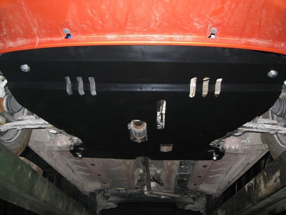 Защита ALFeco картера двигателя и кпп для Fiat Panda 2003-2011, V-все (сталь 2 мм) арт.ALF0604st