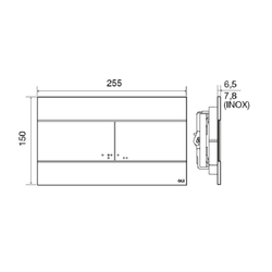 Кнопка смыва Oli Slim, ABS пластик, цвет хром 659044 схема