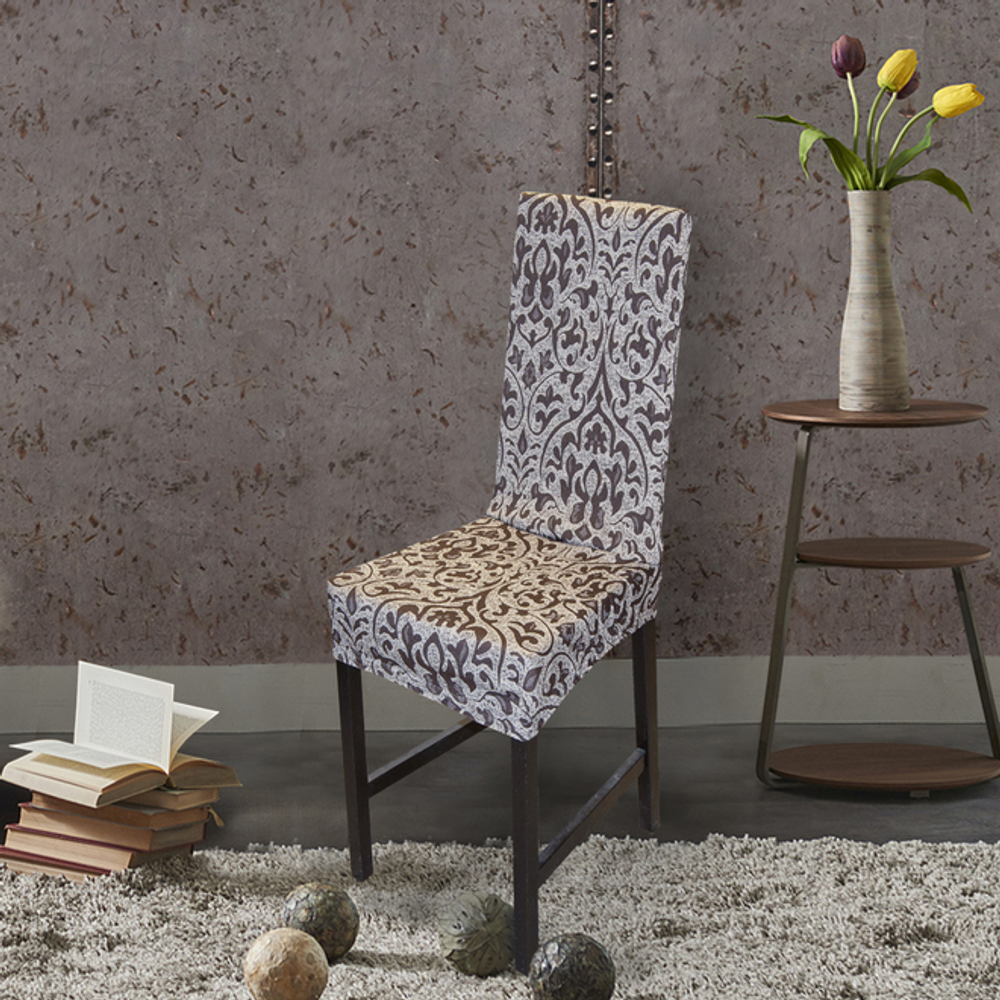 Чехол Богемия М на стул, цвет Бежевый (2 шт.)