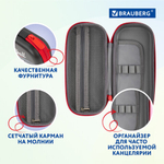 Пенал BRAUBERG, 1 отделение, 1 откидная планка, EVA 3D, 22х10х5 см, "Goal"