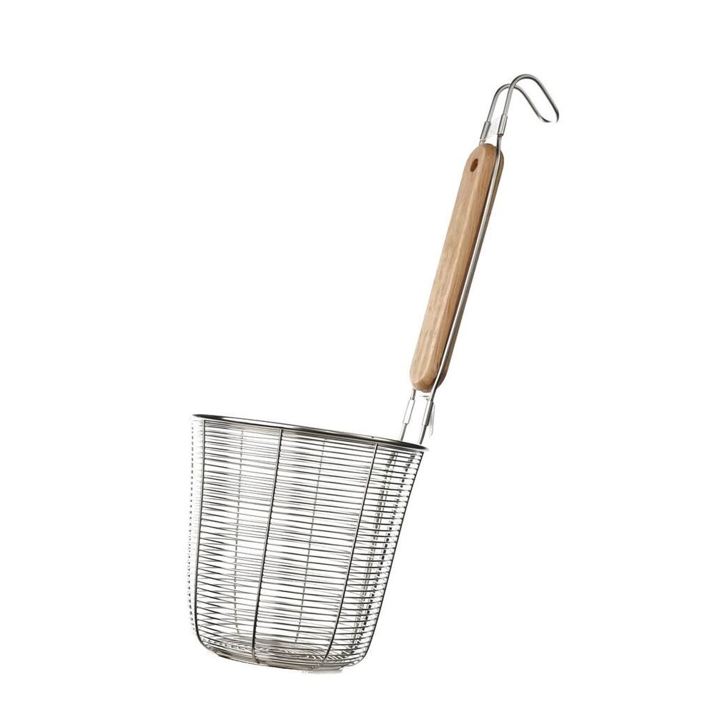 Сито 14 см стрейнер дуршлаг для лапши h14 см нерж. с дерев. ручкой l 33,5 см P.L. Proff Cuisine