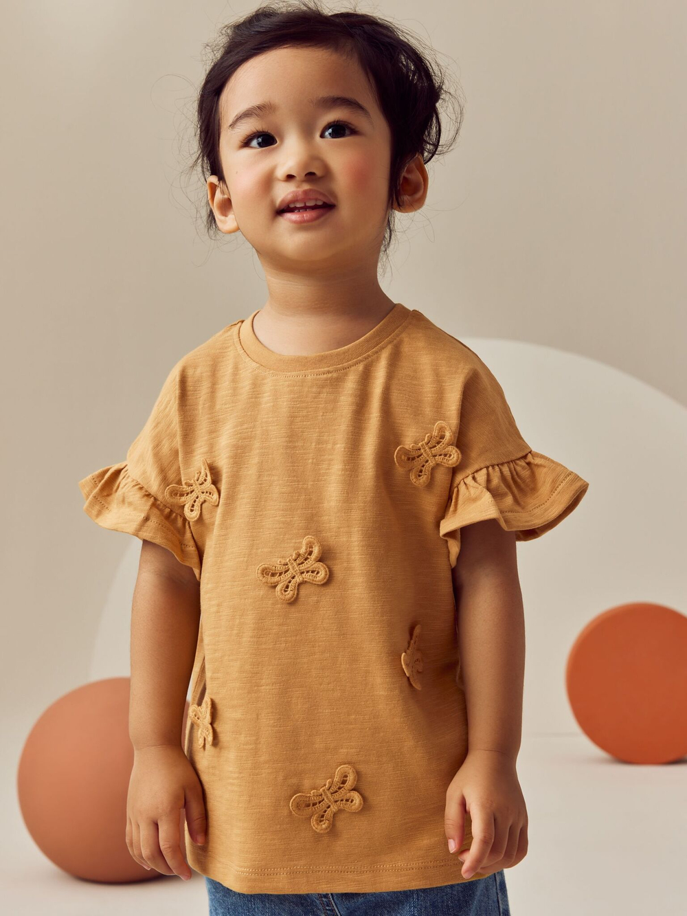 Футболка для девочки Next E51-317, Горчичный