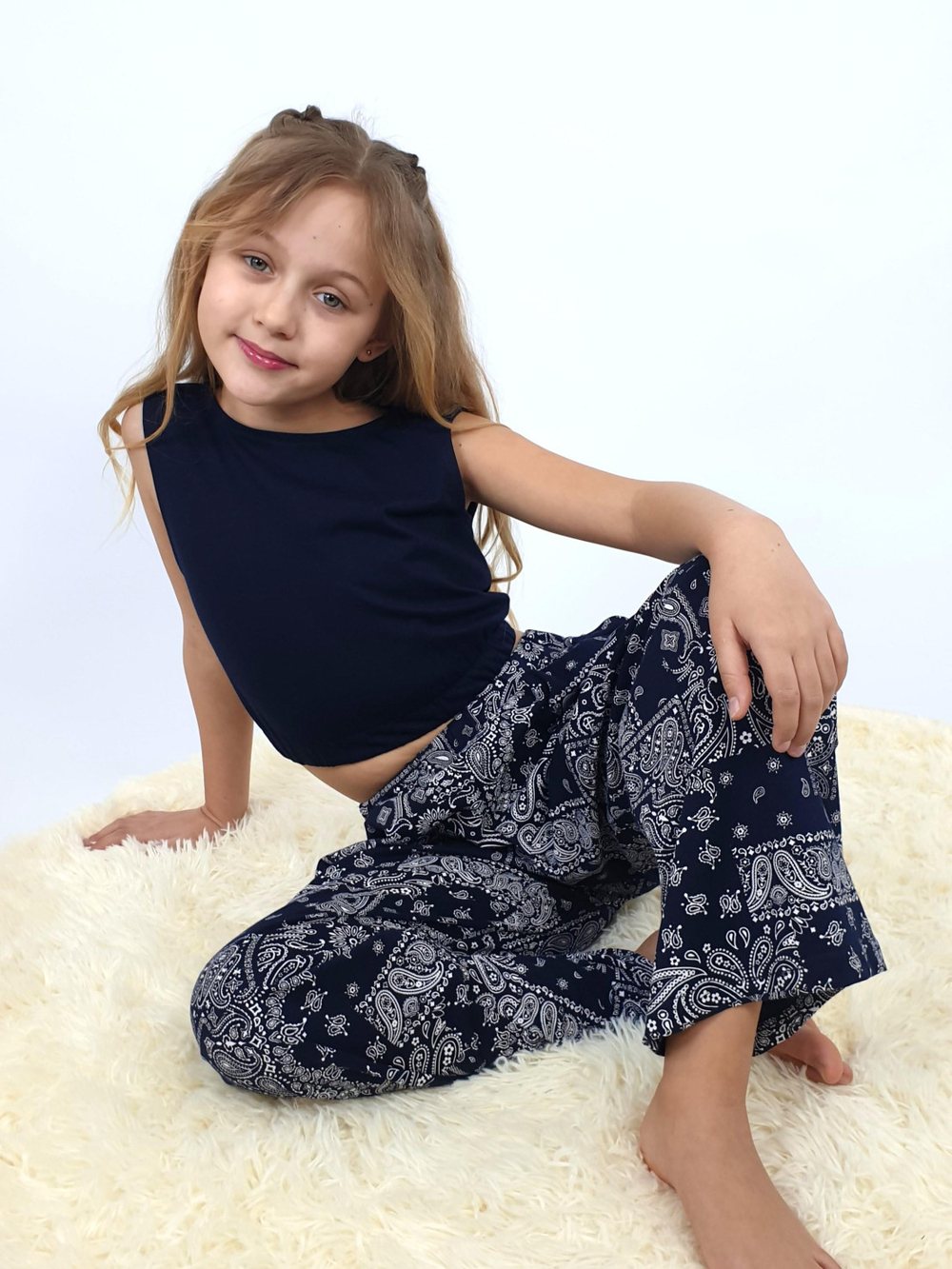 02-162-1 Комплект для девочки (топ+ брюки)