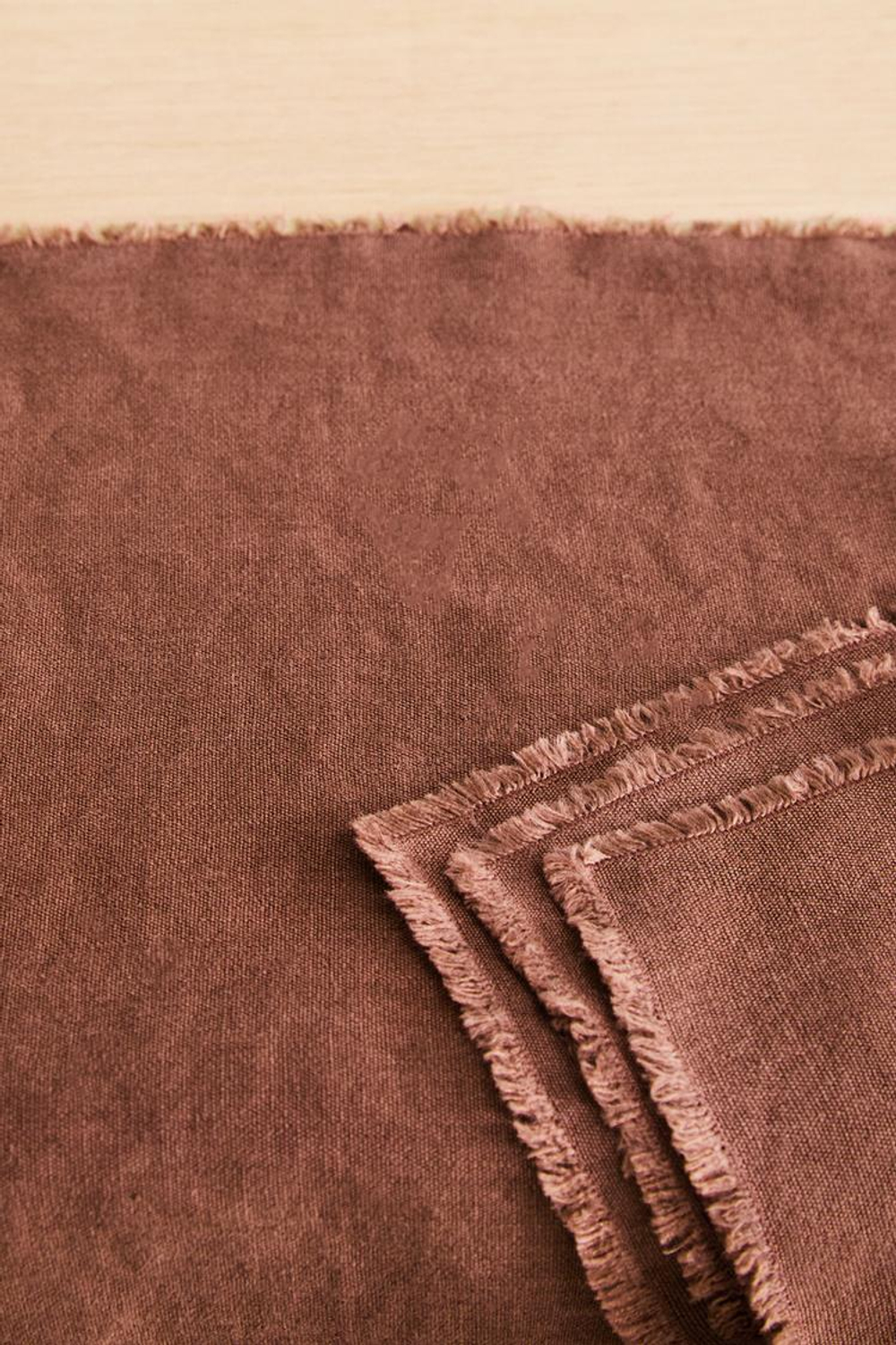 ZARA HOME ЛЬНЯНАЯ САЛФЕТКА, ТЕРРАКОТОВЫЙ