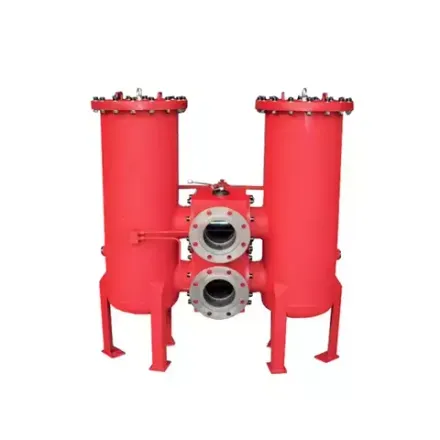 RFLDON5220CAS20D1.X/-L24 - Линейный фильтр гидравлический сдвоенный модели RFLD тонкость фильтрации 20 мкм, типоразмер 5220, вид присоединения: фланец SAE 3" (DN80), материал корпуса - сталь, рабочее давление до 16 бар, визуально-электрический (лампа с напряжением 24В) индикатор загрязнения