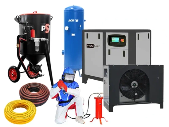 Пескоструй для работы в отапливаемом цеху | комплект "Цех"