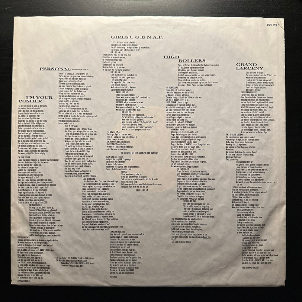 Ice-T ‎– Power (Германия 1988г.)