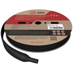 Термоусадочная трубка ЭРА NO-224-329 ТТУ нг-LS 20/10 чёрная рулон 100 м | Термоусадочная трубка (ТУТ)