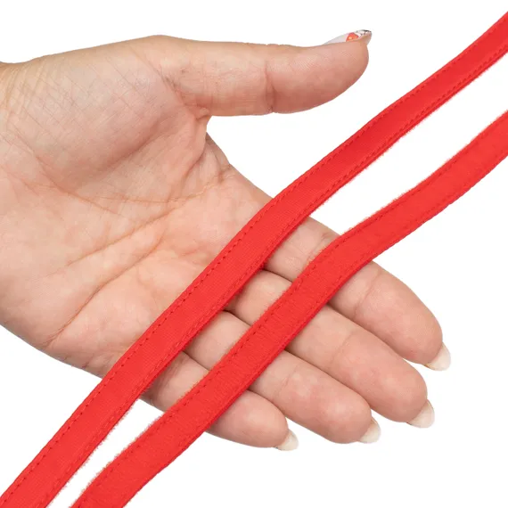 Ворсовая тесьма для корсетных пластин красная (цв. 100), Arta-F