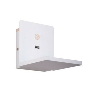 Настенный светильник светодиодный с беспроводной зарядкой и USB-портом 3W 3000K 808516 белый Muro Lightstar