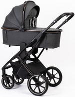 Детская коляска Peppy Tecla 3 в 1 с автокреслом Verona Beige Shadow Antrazit Chrome Edition Графитовый