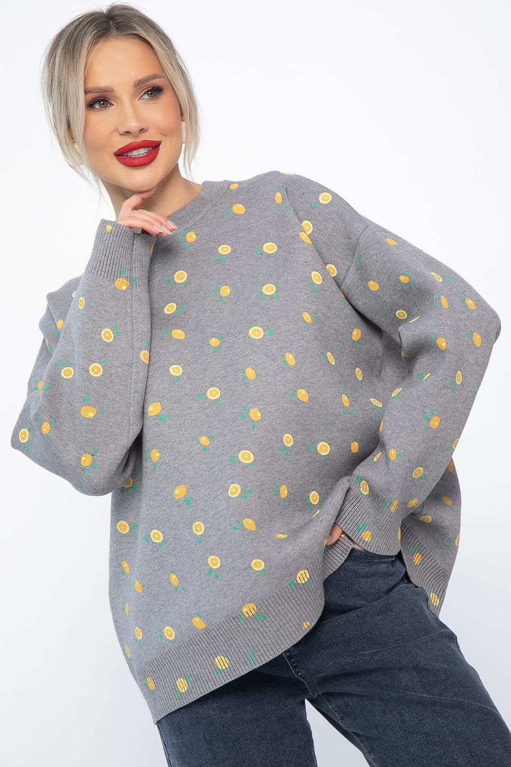 Свитер оверсайз Анита (серый) Б14759-1М LT Collection