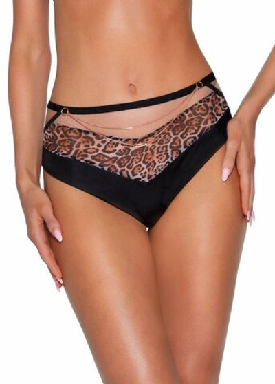 Трусики-бразилиана Sauvage с цепочками (Размер: M) (Цвет: леопард)