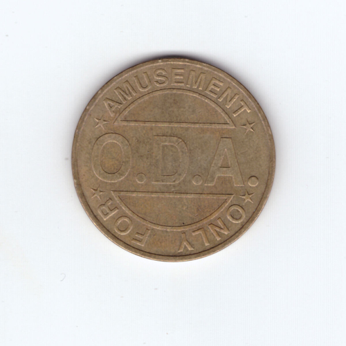 Игровой жетон O.D.A. AMUSEMENT ONLY FOR (диаметр примерно 30 мм) VF-XF