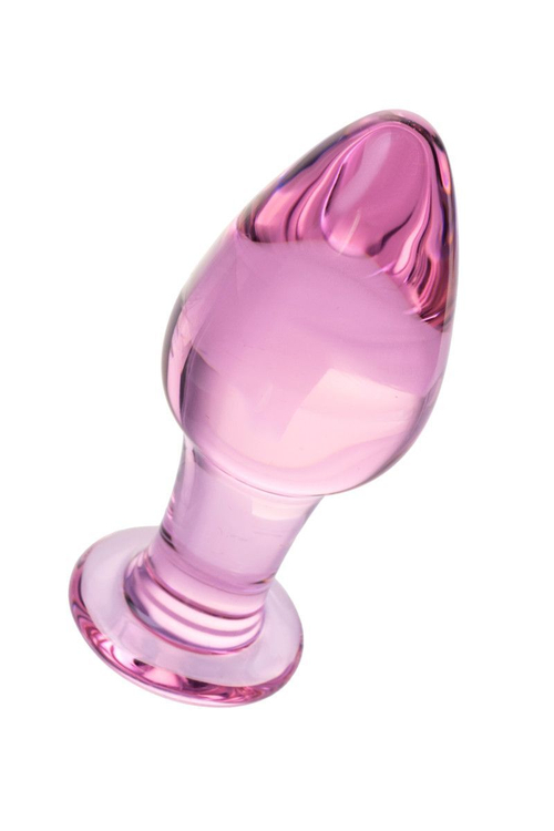Стеклянная анальная пробка Sexus Glass, 10 см, розовая