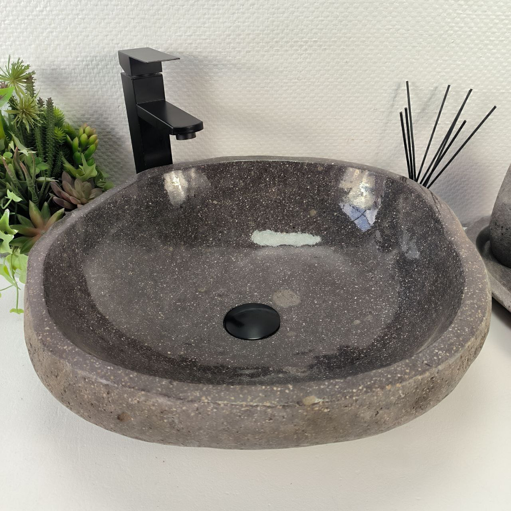 Раковина из речного камня RS-64859 48*45*15 0856