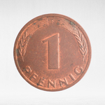 Germany, 1 Pfennig, 1987, (Stuttgart Mint - "F"), VF