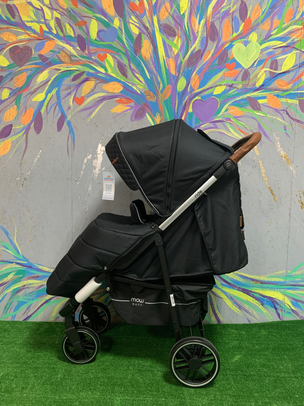 Коляска детская MOWBaby "RIDE" RA088 Silver Black