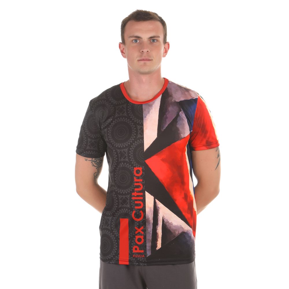 Мужская футболка темно-серая с принтом Sesmik by Vlad Sedov VS002/VS0052