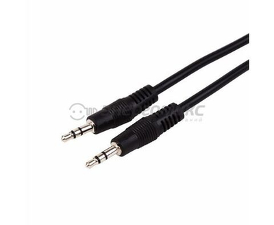 Кабель аудио соединительный 1,5 метра mini Jack 3.5 мм (папа - папа) REXANT 17-4102 черный, стерео, 3.5 мм штекер - 3,5мм вилка, M - male, 1.5m, 1.5м